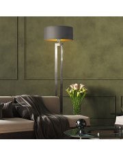 Srebrna lampa podłogowa do sypialni w stylu skandynawskim KALIFORNIA GOLD