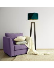 Lampa stojąca z drewna LED BAKU GOLD