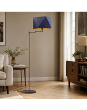Stylowa lampa podłogowa SANTIAGO GOLD z regulowanym kloszem