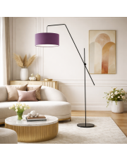 Srebrna lampa podłogowa z regulowanym ramieniem BILBAO