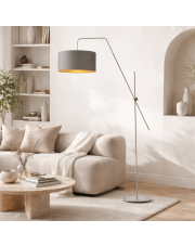 Regulowana lampa stojąca w stylu skandynawskim BILBAO GOLD