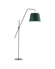 Elegancka lampa podłogowa na wysięgniku VIGO designerska lampa stojąca z regulacją i abażurem zieleń butelkowa
