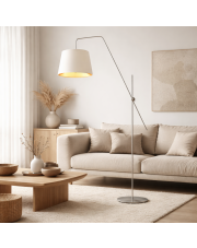 Nowoczesna lampa podłogowa do salonu VIGO GOLD z regulowanym ramieniem