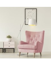 Nowoczesna lampa podłogowa do salonu VIGO GOLD z regulowanym ramieniem