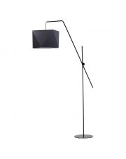 Czarna lampa podłogowa LED do czytania w sypialni TOLEDO