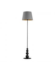 Czarno-szara lampa stojąca w stylu skandynawskim LIZBONA GOLD