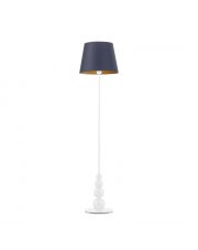 Biała lampa podłogowa do salonu LIZBONA GOLD