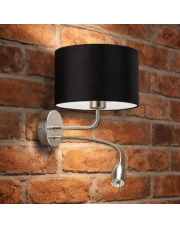 Nowoczesny kinkiet 2 punktowy czarny regulowany LED CAPRI