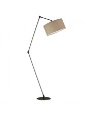 Regulowana lampa podłogowa z beżowym abażurem BARI