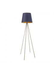 Złota lampa stojąca z abażurem ze złotym wnętrzem w stylu glamour PANAMA GOLD