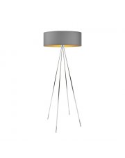 Lampa stojąca LED do salonu IBIZA GOLD w stylu skandynawskim