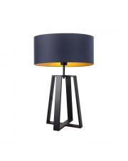 Designerska lampa stołowa z abażurem ze złotym wnętrzem THOR GOLD