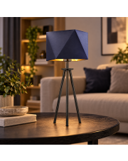 Designerska lampa stołowa na trójnogu do pokoju SOVETO GOLD