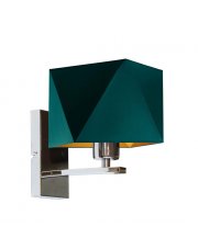 Chromowany kinkiet do salonu w stylu urban jungle DALLAS GOLD