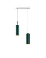 Designerska lampa wisząca na listwie z dwoma źródłami światła MADERA GOLD