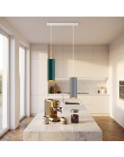 Podwójna lampa wisząca nad wyspę kuchenną MADERA GOLD