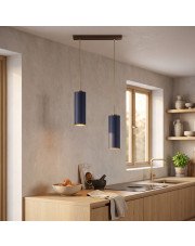 Lampa wisząca do kuchni nad stół MADERA GOLD 2-punktowa regulowana LED