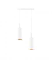 Biała podwójna lampa wisząca nad stół MADERA GOLD