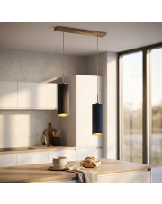 Dwukolorowa lampa wisząca kuchenna MADERA GOLD w nowoczesnym stylu