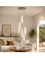Kaskadowa lampa wisząca w stylu glamour MONACO GOLD