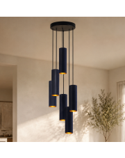 Lampa wisząca do wysokiego salonu MONACO GOLD