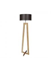 Lampa stojąca drewniana do salonu BALI 