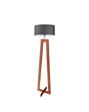 Lampa stojąca drewniana z abażurem BALI 