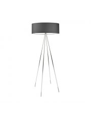 Chromowana lampa podłogowa do sypialni IBIZA