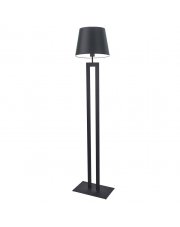 Czarna lampa podłogowa LED do sypialni VEGAS
