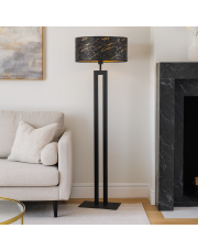 Nowoczesna lampa podłogowa do salonu z marmurowym abażur KALIFORNIA MARMUR