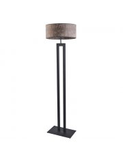 Czarna lampa podłogowa z designerskim abażurem KALIFORNIA