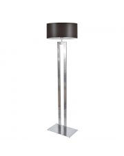 Klasyczna lampa stojąca z brązowym abażurem do salonu KALIFORNIA