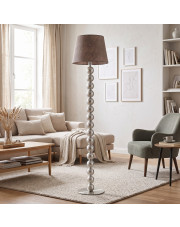 Designerska lampa stojąca do salonu BANGKOK z ozdobnym stelażem
