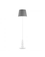 Biała lampa stojąca podłogowa w stylu skandynawskim LIZBONA