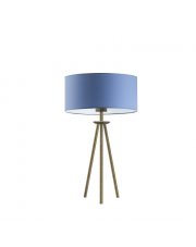 Lampka nocna LED do pokoju dziecka ALTA z niebieskim abażurem