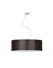 Klasyczna lampa wisząca z brązowym abażurem HAJFA fi - 60 cm - kolor brązowy