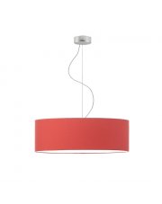 Chromowana lampa wisząca w stylu glamour HAJFA fi - 60 cm - kolor czerwony