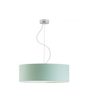 Chromowana lampa wisząca z miętowym kloszem HAJFA fi - 60 cm - kolor miętowy