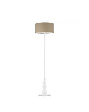 Lampa stojąca kula biała ROMA