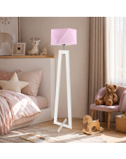 Dziecięca lampa podłogowa drewniana z abażurem nowoczesna BAKU