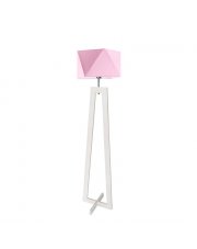 Lampa podłogowa drewniana z abażurem nowoczesna BAKU