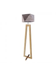 Designerska lampa podłogowa z drewna BAKU