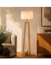 Lampa stojąca drewniana ręcznie robiona BAKU
