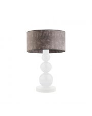 Designerska lampa stołowa w kolorze białym HONOLULU z betonowym kloszem