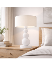 Biała lampka nocna z abażurem HONOLULU