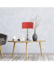 Srebrna lampa na stolik do salonu HONOLULU w stylu vintage