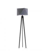 Lampa podłogowa na trójnogu skandynawska BOMBAJ lampa drewniana do salonu