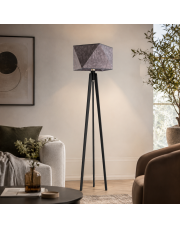 Designerska lampa na trójnogu z drewna BOMBAJ
