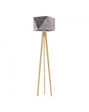 Designerska lampa na trójnogu z drewna BOMBAJ