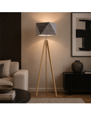 Skandynawska lampa podłogowa do czytania w salonie LAGOS